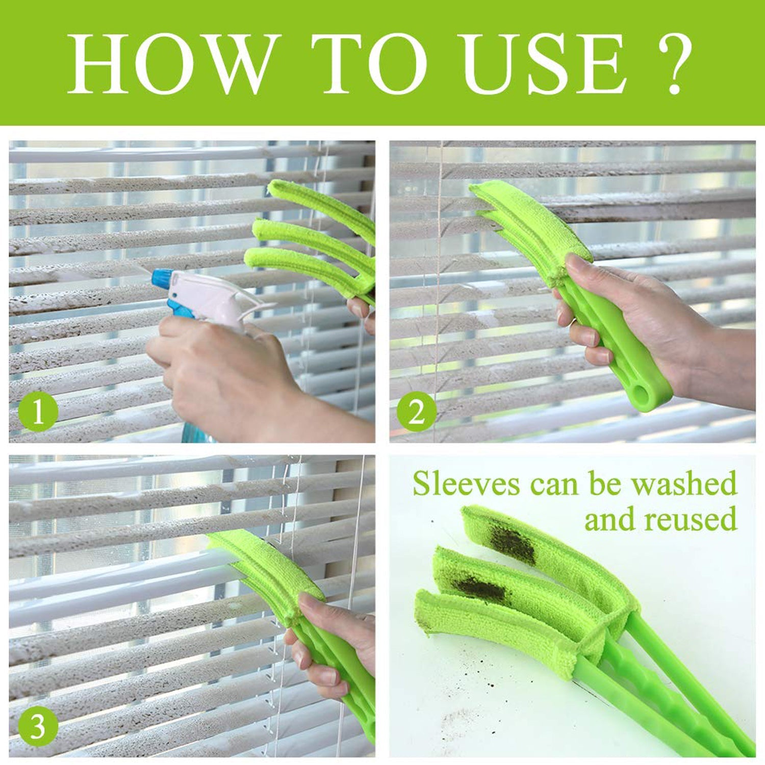 7729 Window Blind Cleaner Duster Brush with Microfiber Sleeves - Blind Cleaner Tools for Window Shutters Blind Air Conditioner Jalousie Dust 7729 Window Blind Cleaner Duster Brush with Microfiber Sleeves - Blind Cleaner Tools for Window Shutters Blind Air Conditioner Jalousie Dust